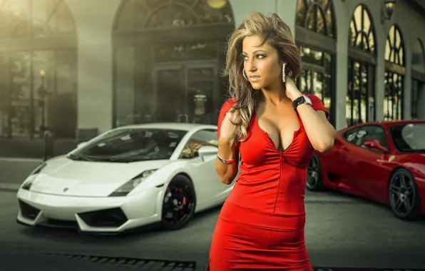 girl-model-red-dress-car-lamborghini-ferrari-view.jpg